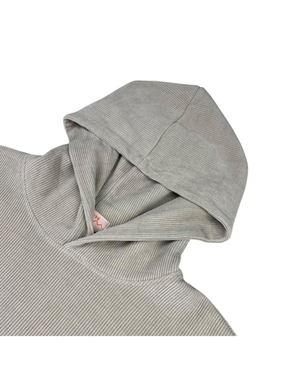 Negative Space Men's Corduroy Pullover Hoodie Beige • Medium